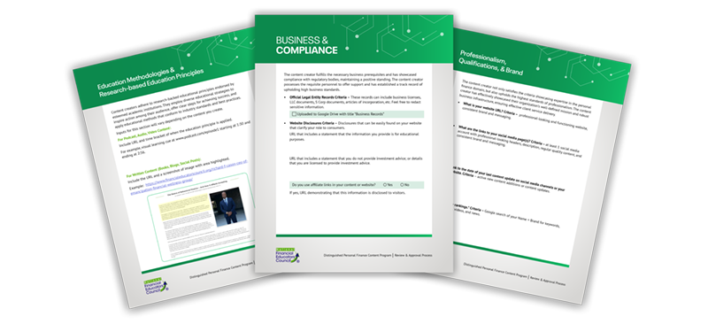 Distinguished Personal Finance Content Submission PDF