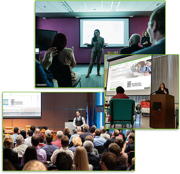 Networking & Speaking Opportunities 600w Advisory board members receive first opportunities for speaking events and connections to our board network.